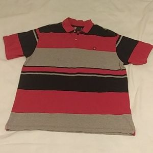 Chaps Ralph Lauren Men's Polo Shirt. Size XXL. Color red, black and gray.